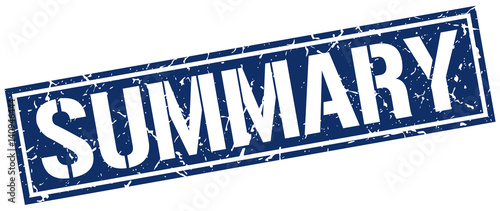 summary square grunge stamp