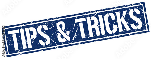 tips & tricks square grunge stamp