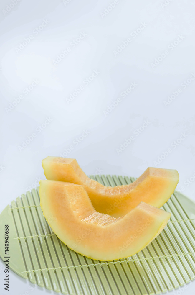 cut cantaloupe melon