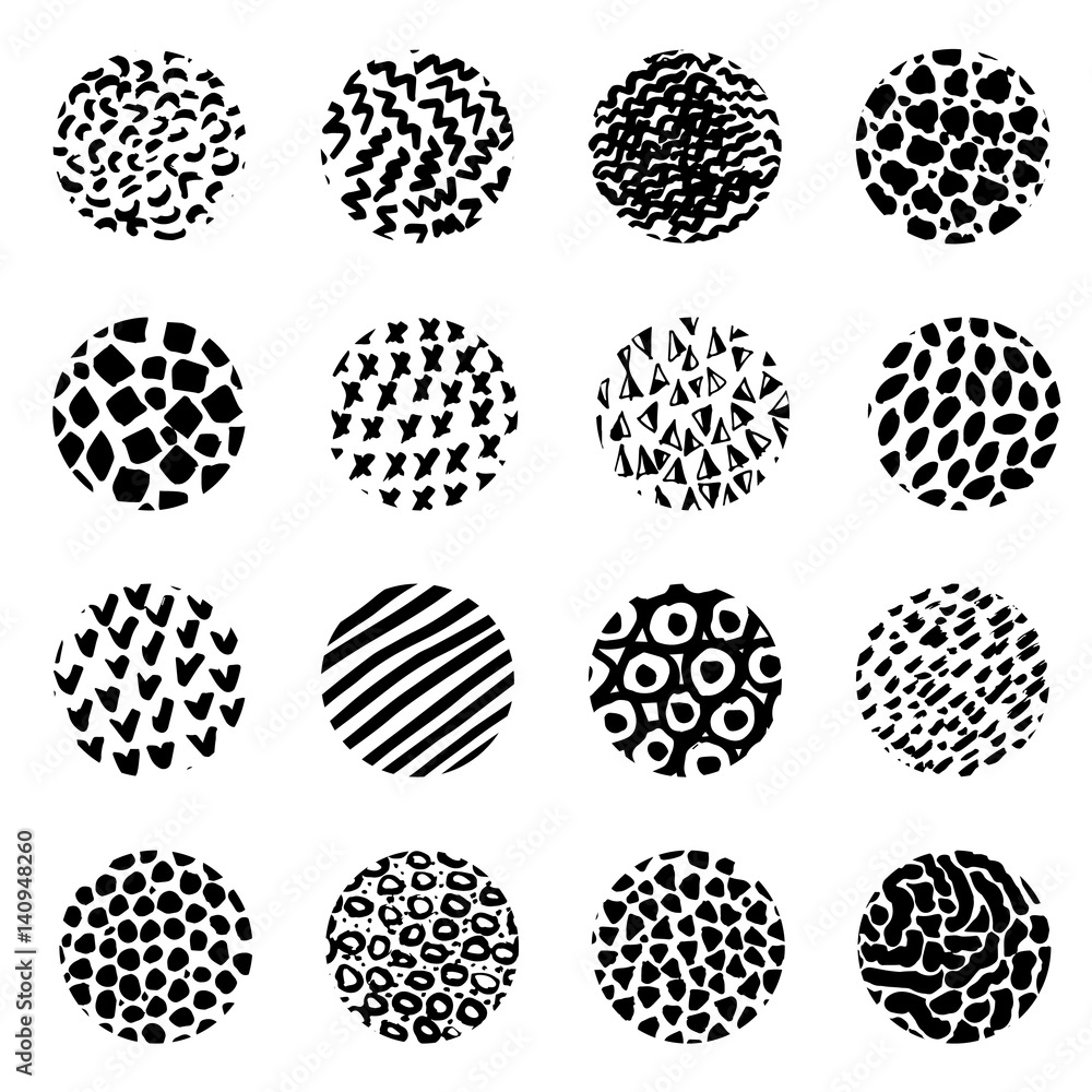 Hand Drawn textures made with ink Hand Drawn textures made with ink