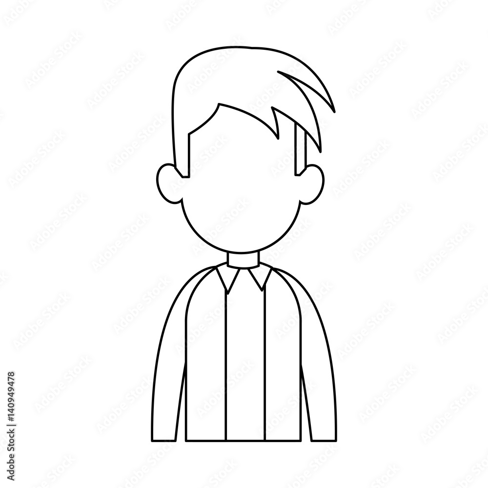 faceless man with youthful haircut cartoon icon image vector illustration design faceless man with youthful haircut cartoon icon image vector illustration design