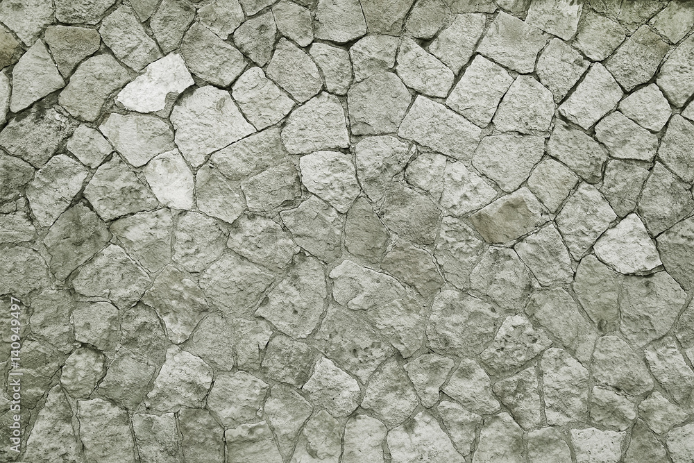 Mosaic grey stone wall background Mosaic grey stone wall background