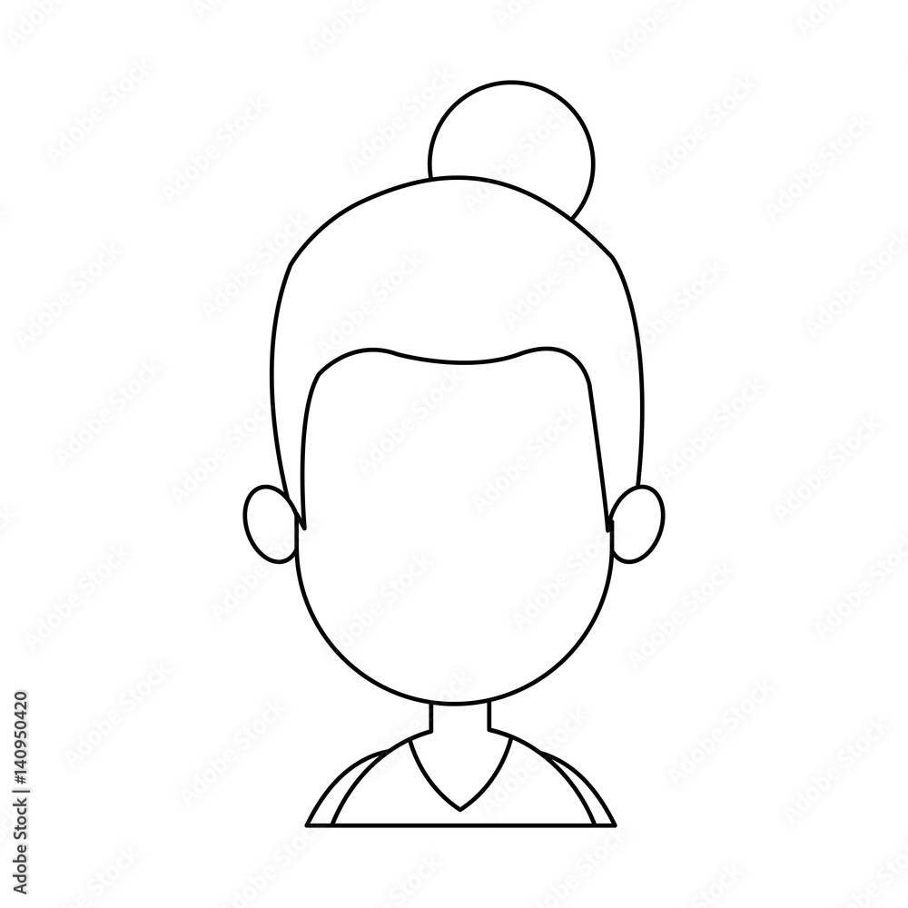 faceless woman with hair up cartoon icon image vector illustration design faceless woman with hair up cartoon icon image vector illustration design