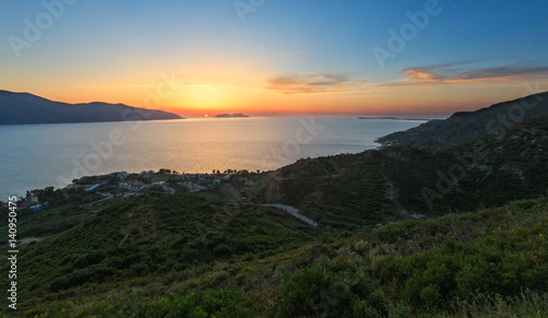 Adriatic sea sunset view (Albania).