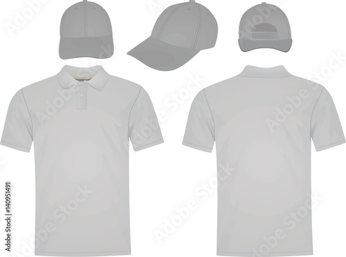 Baseball cap and polo t shirt vector