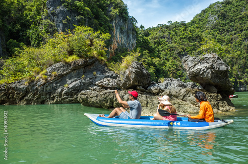 Kayaks on the Islands of Phuket, Phang nga Bay. Thailand