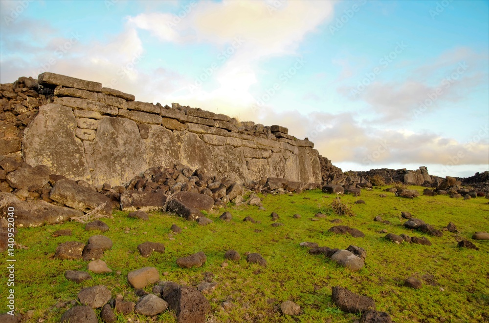 Impressions of the rocky coasts around Easter Island, Rapa Nui, Chile, South America