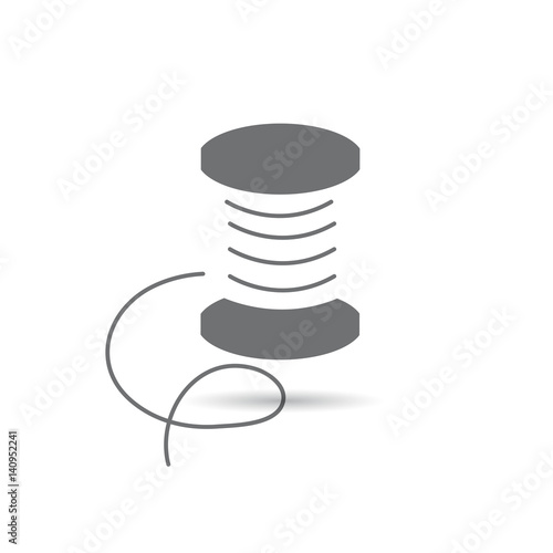 Icon reel of thread gray on a white background