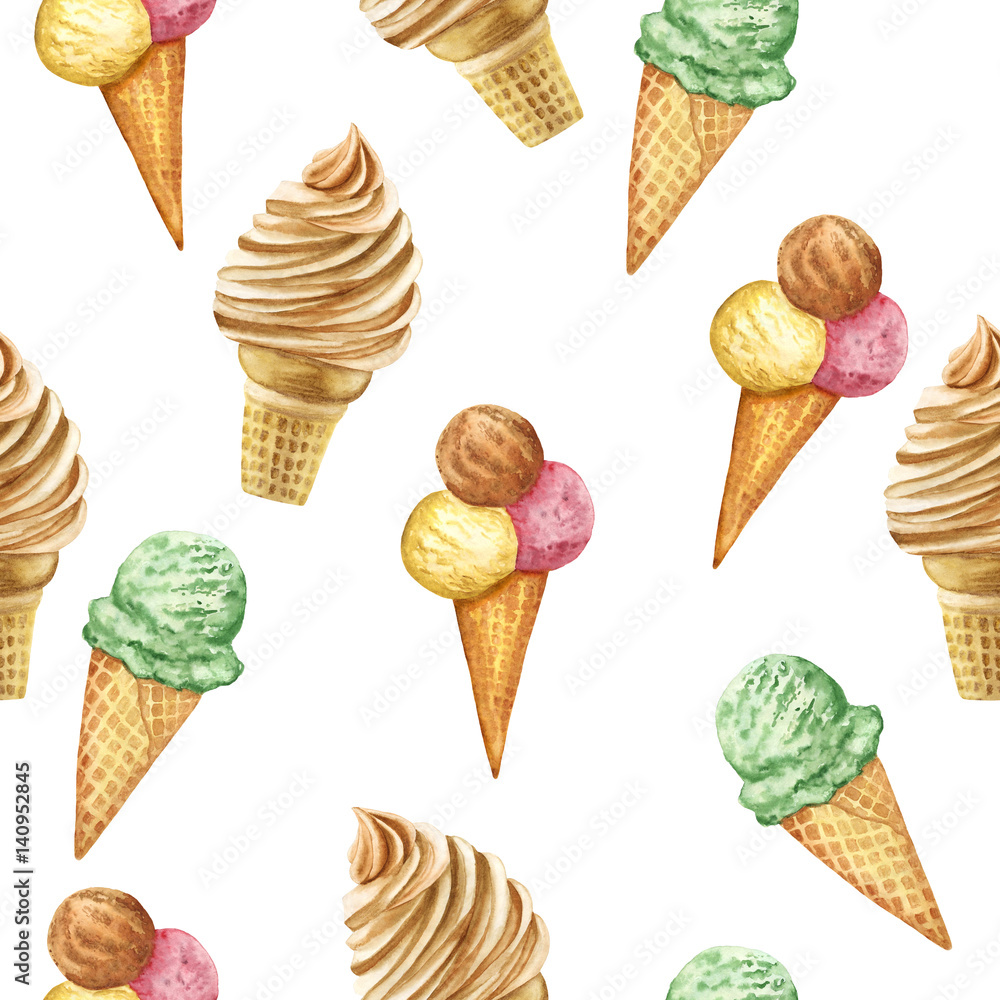 Ice-cream background Stock Illustration | Adobe Stock