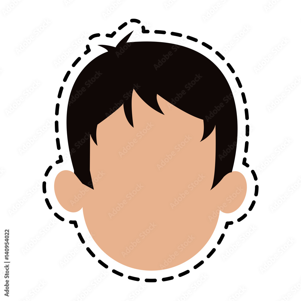 head of faceless man cartoon icon image vector illustration design head of faceless man cartoon icon image vector illustration design