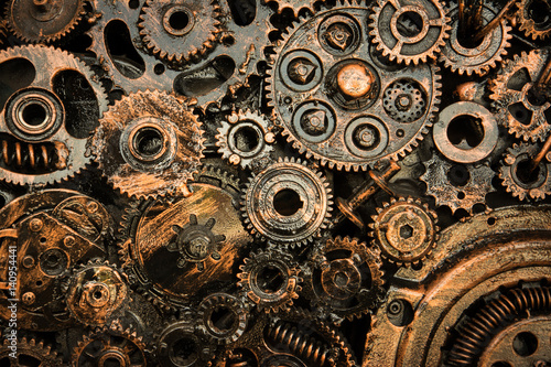 Φωτογραφία Metal cog wheels bonding together