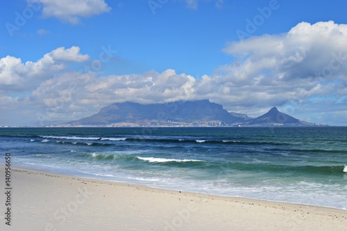 View to the Table Mountain from the Beachside