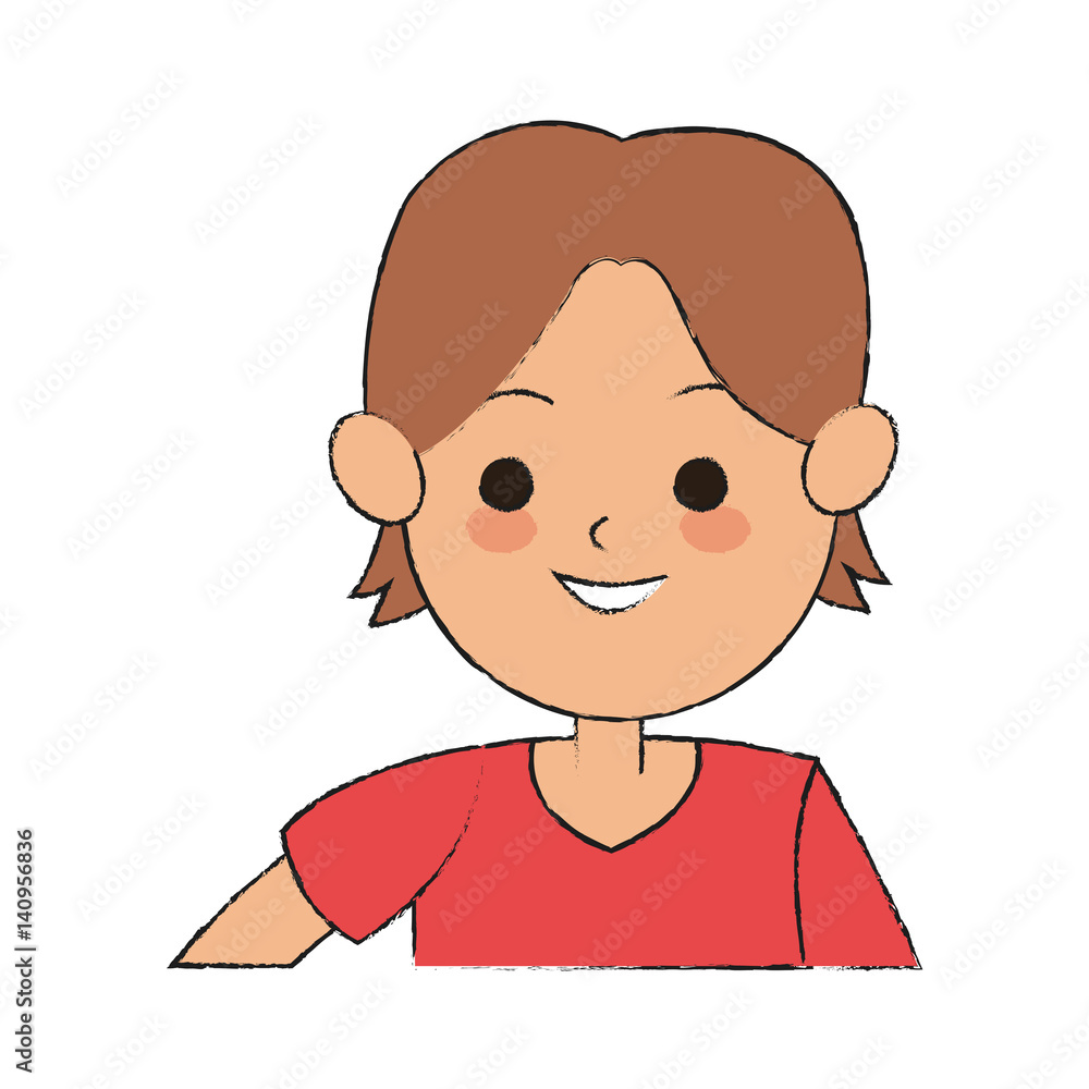 happy boy cartoon icon over white background. colorful design. vector illustration happy boy cartoon icon over white background. colorful design. vector illustration