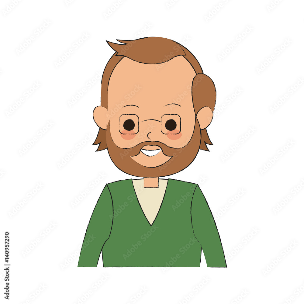 man cartoon icon over white background. colorful design. vector illustration man cartoon icon over white background. colorful design. vector illustration