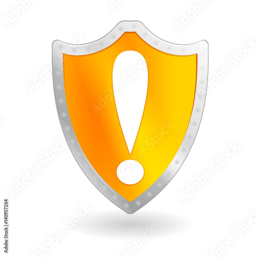 attention sur bouclier orange