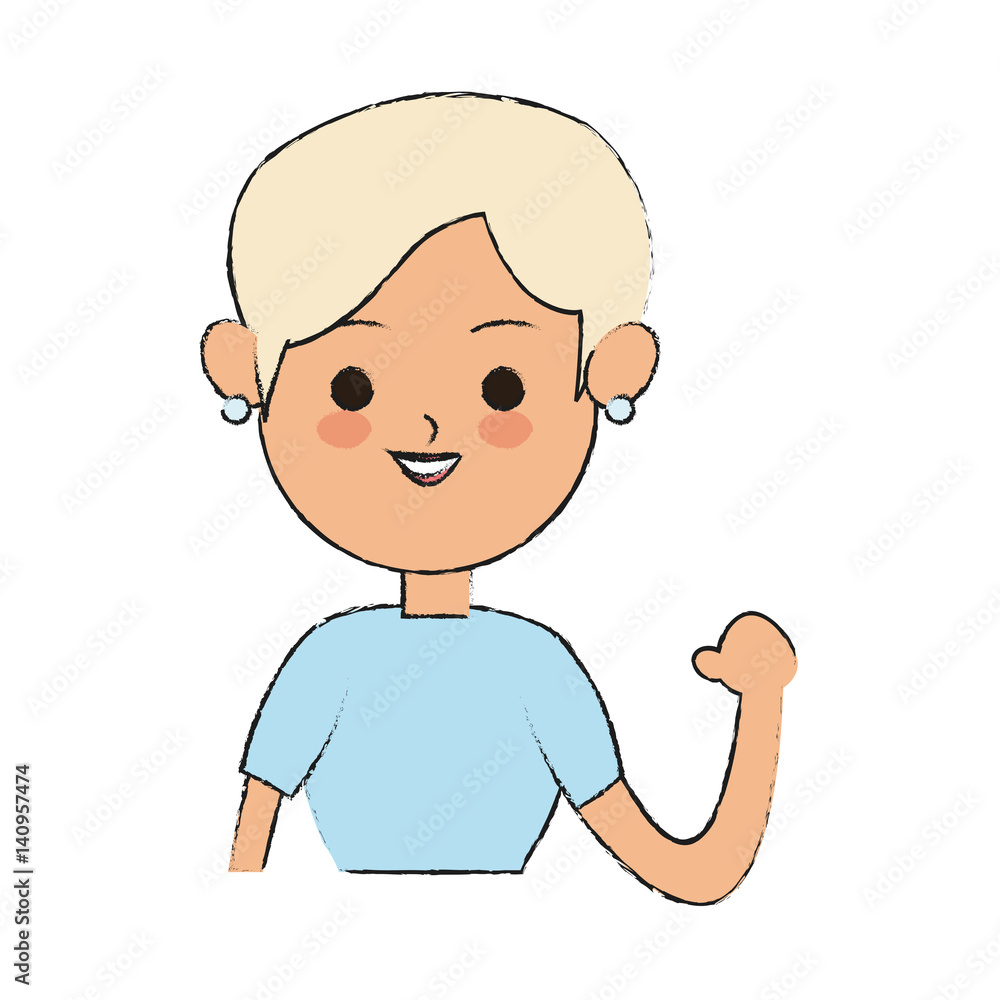 woman cartoon icon over white background. vector illustration