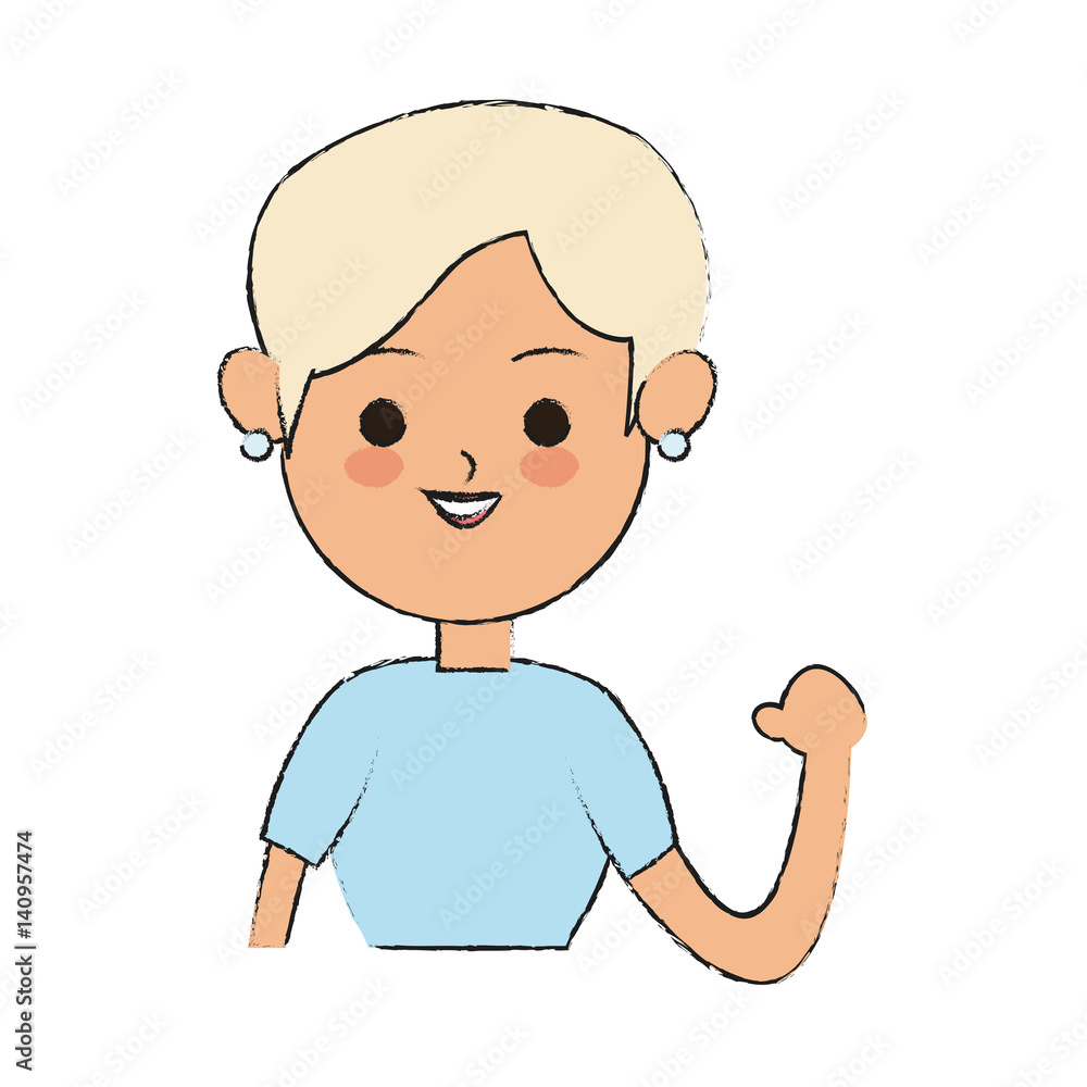 woman cartoon icon over white background. vector illustration woman cartoon icon over white background. vector illustration