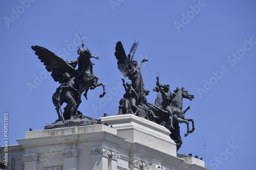 Winged Statues in Madrid  Spain
