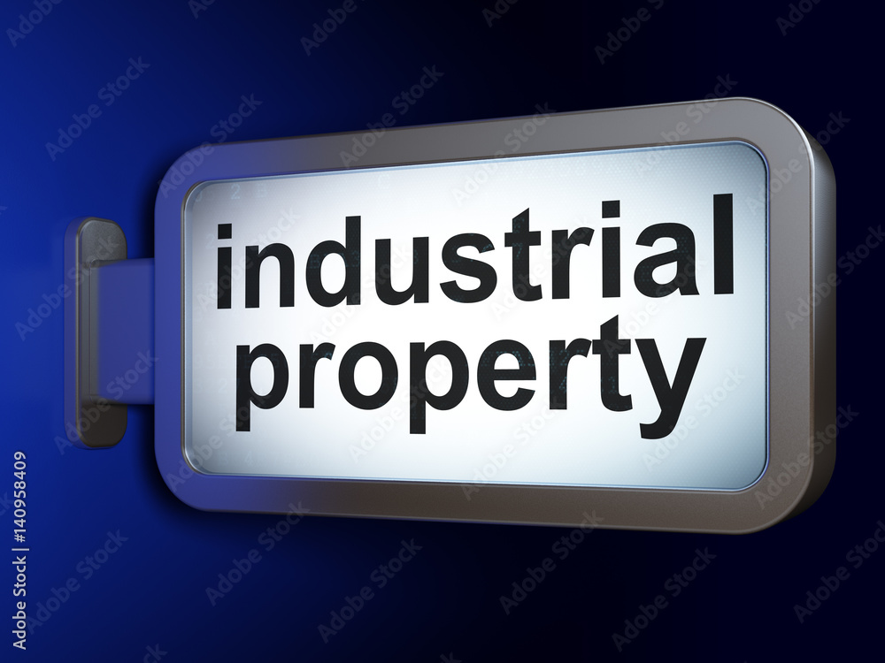 Law concept: Industrial Property on billboard background