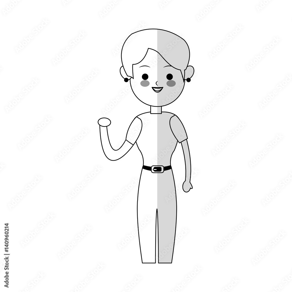 woman cartoon icon over white background. vector illustration woman cartoon icon over white background. vector illustration