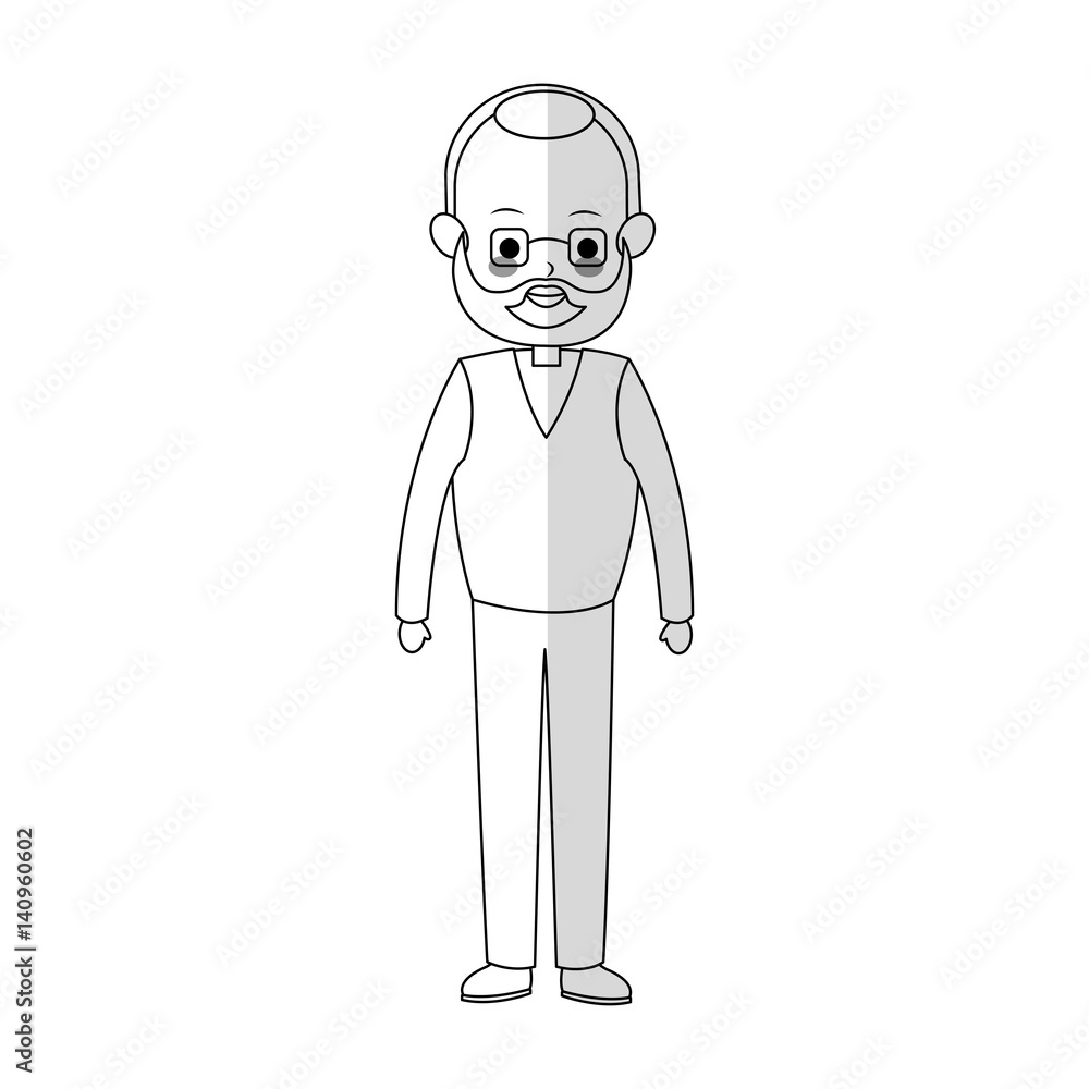 old man cartoon icon over white background. vector illustration old man cartoon icon over white background. vector illustration