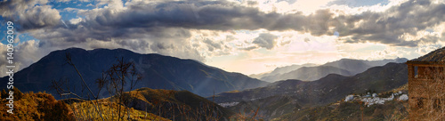 Alpujarras at sunset