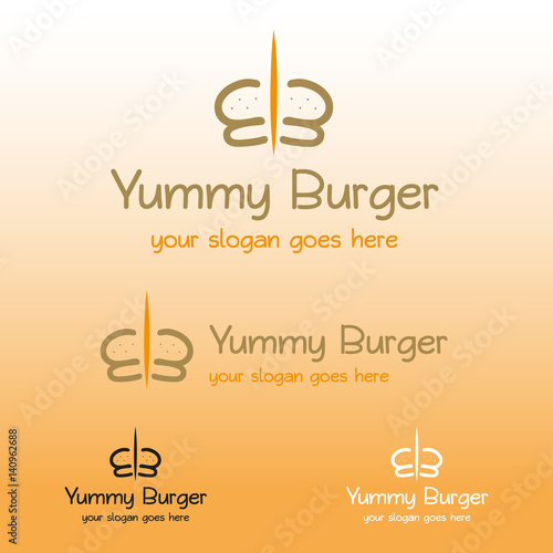 Yummy burger logo template