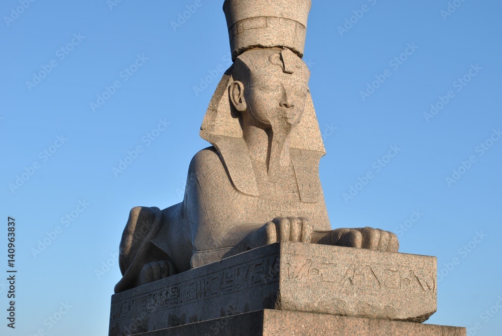 Sphinx on Universitetskaya Embankment, Saint Petersburg, Russia