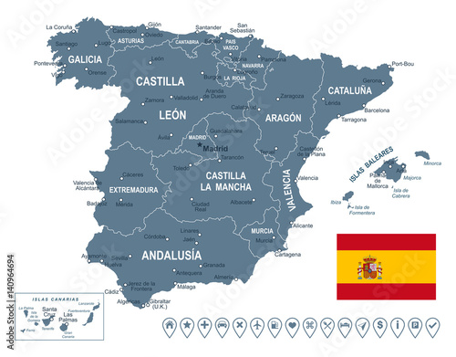 Spain map -illustration
