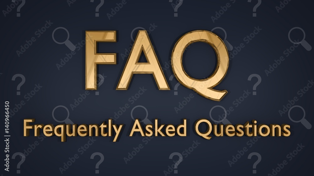 3D rendering FAQ (Frequently Asked Questions) illustration