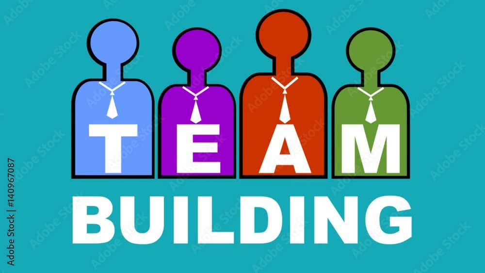 Team building intro, video for soft skills training, business theme with colorful people silhouettes Team building intro, video for soft skills training, business theme with colorful people silhouettes