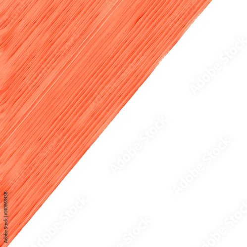 Hand drawn orange corner oil texture lines, illustration painted by oil on isolated white background, high quality