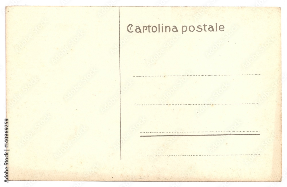 Original Antique Back Side POSTCARD in Italian Language (Cartolina Postale) Original Antique Back Side POSTCARD in Italian Language (Cartolina Postale)