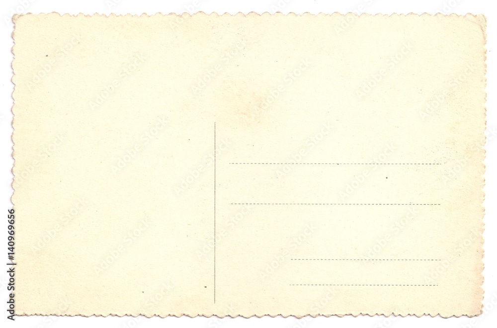 Original Antique Back Side POSTCARD with rough edges Original Antique Back Side POSTCARD with rough edges
