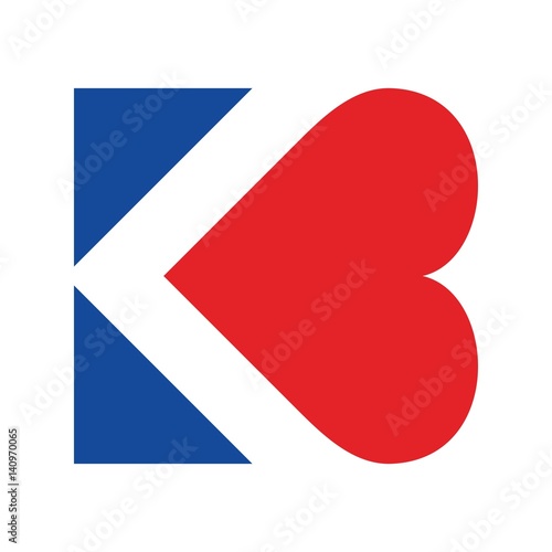 k and b logo vector.