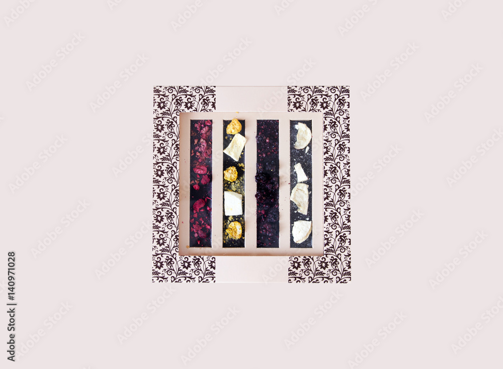 Sweet box of chocolates on isolated background Sweet box of chocolates on isolated background
