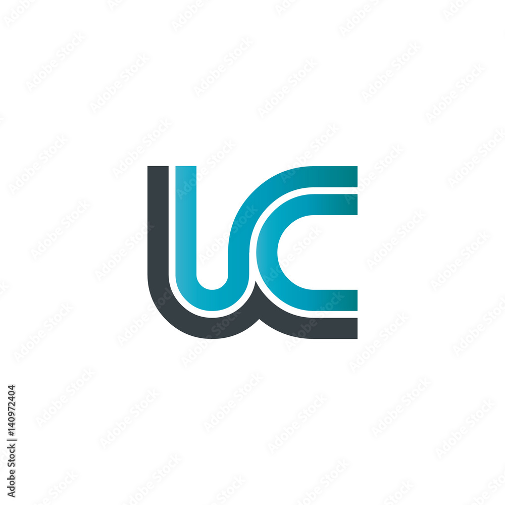 Initial Letter UC LC Linked Design Logo Initial Letter UC LC Linked Design Logo