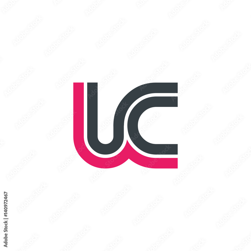 Initial Letter UC LC Linked Design Logo Initial Letter UC LC Linked Design Logo