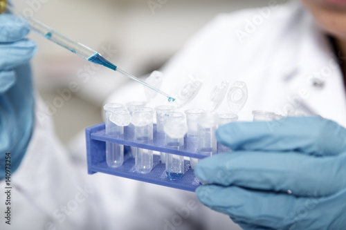 Bild auf Leinwand Laboratory assistant in the of food quality