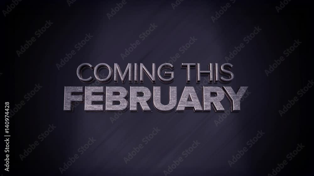 3D animated text flying into screen - coming this february 3D animated text flying into screen - coming this february
