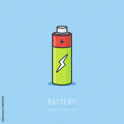 Battery vector icon illustration