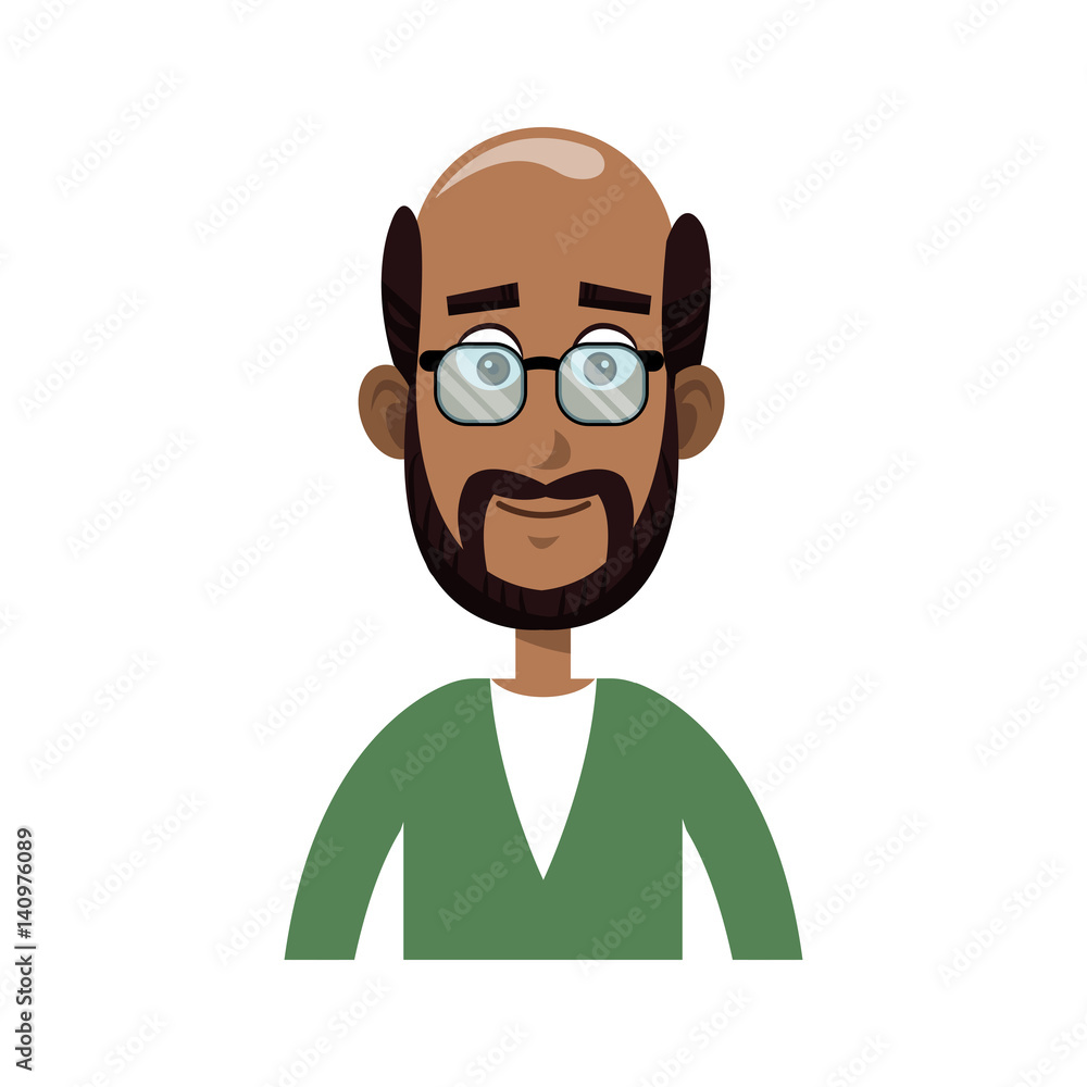 happy old man cartoon icon over white background. colorful design. vector illustration happy old man cartoon icon over white background. colorful design. vector illustration
