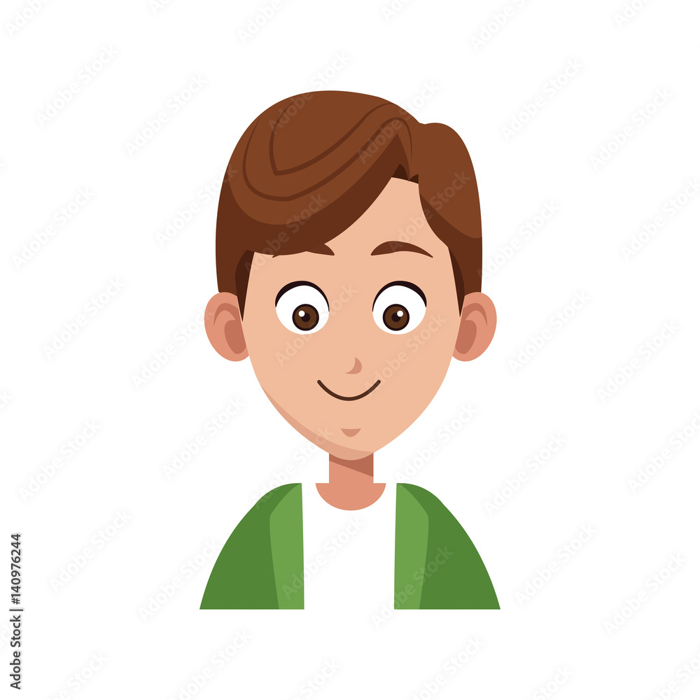 happy boy cartoon icon over white background. colorful design. vector illustration happy boy cartoon icon over white background. colorful design. vector illustration