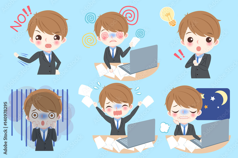 cute cartoon business man