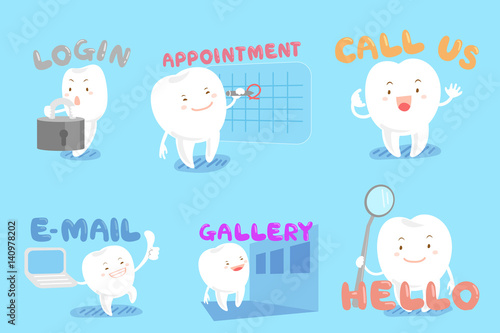 set of dental web design