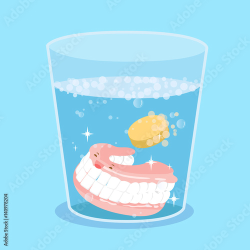 cute cartoon denture