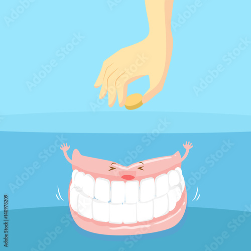 cute cartoon denture