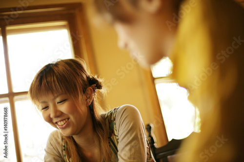 Smiling young woman photo