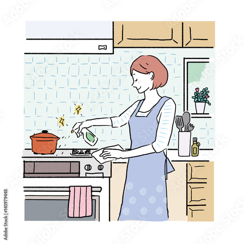 美容　女性　イラスト