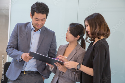 Photography Business meeting presentation to boss